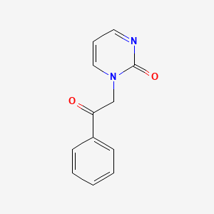 molecular formula C12H10N2O2 B1427812 1-Phenacylpyrimidine-2(1H)-one CAS No. 933053-16-8
