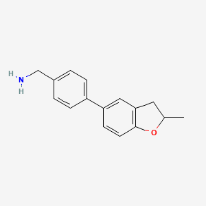 molecular formula C16H17NO B1427813 [4-(2-Methyl-2,3-dihydro-1-benzofuran-5-yl)phenyl]methanamine CAS No. 1184592-17-3