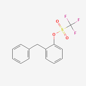 Methanesulfonic acid, trifluoro-, 2-(phenylmethyl)phenyl ester