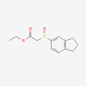 molecular formula C13H16O3S B1427838 2-(2,3-二氢-1H-茚满-5-亚磺酰基)乙酸乙酯 CAS No. 1291416-74-4