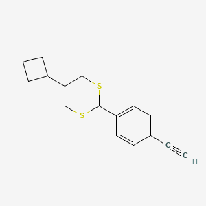 5-Cyclobutyl-2-(4-ethynylphenyl)-1,3-dithiane