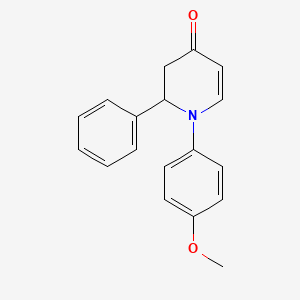 4(1H)-Pyridinone, 2,3-dihydro-1-(4-methoxyphenyl)-2-phenyl-