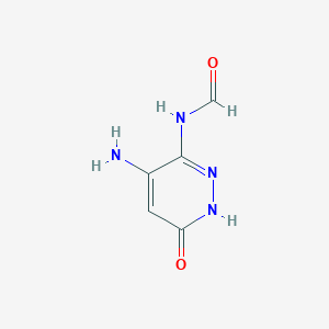 molecular formula C5H6N4O2 B14278512 N-(4-Amino-6-oxo-1,6-dihydropyridazin-3-yl)formamide CAS No. 140662-77-7