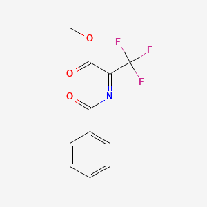 Propanoic acid, 2-(benzoylimino)-3,3,3-trifluoro-, methyl ester