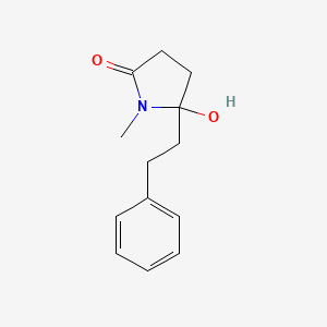 5-Hydroxy-1-methyl-5-(2-phenylethyl)pyrrolidin-2-one