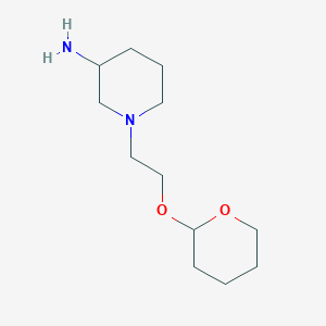 molecular formula C12H24N2O2 B1427864 1-(2-((四氢-2H-吡喃-2-基)氧基)乙基)哌啶-3-胺 CAS No. 1247144-70-2