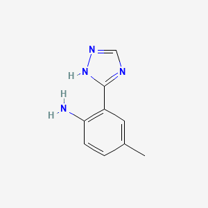 molecular formula C9H10N4 B1427865 4-methyl-2-(1H-1,2,4-triazol-3-yl)aniline CAS No. 1249505-23-4