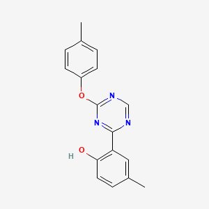 molecular formula C17H15N3O2 B14278672 4-Methyl-6-[6-(4-methylphenoxy)-1,3,5-triazin-2(1H)-ylidene]cyclohexa-2,4-dien-1-one CAS No. 137614-07-4