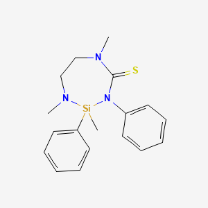 molecular formula C18H23N3SSi B14278705 1,2,5-Trimethyl-2,3-diphenyl-1,3,5,2-triazasilepane-4-thione CAS No. 138767-59-6