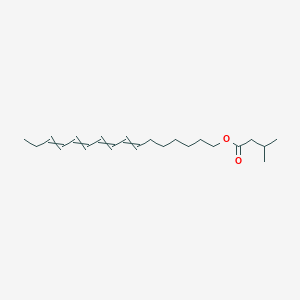 molecular formula C21H34O2 B14278739 hexadeca-7,9,11,13-tetraenyl 3-methylbutanoate CAS No. 138501-41-4