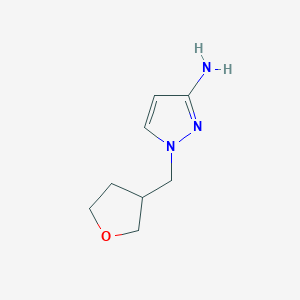 molecular formula C8H13N3O B1427875 1-[(oxolan-3-yl)methyl]-1H-pyrazol-3-amine CAS No. 1248173-28-5