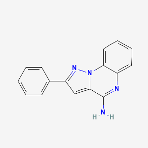 molecular formula C16H12N4 B14278758 2-Phenylpyrazolo[1,5-A]quinoxalin-4-amine CAS No. 155951-25-0