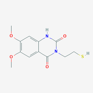 2,4(1H,3H)-Quinazolinedione, 3-(2-mercaptoethyl)-6,7-dimethoxy-