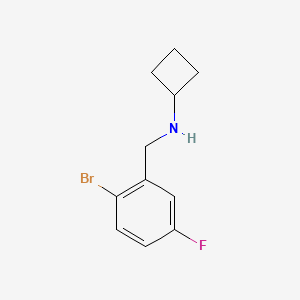 molecular formula C11H13BrFN B1427882 N-[(2-溴-5-氟苯基)甲基]环丁胺 CAS No. 1247833-32-4