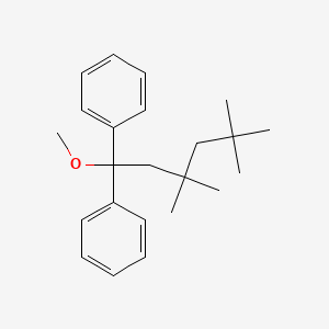 molecular formula C23H32O B14278820 1,1'-(1-Methoxy-3,3,5,5-tetramethylhexane-1,1-diyl)dibenzene CAS No. 164802-26-0