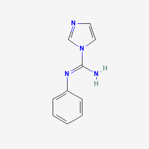 molecular formula C10H10N4 B14278827 1H-Imidazole-1-carboximidamide, N-phenyl- CAS No. 123564-74-9