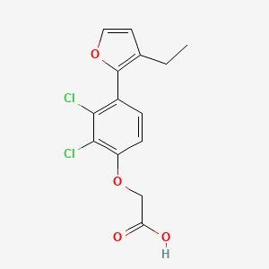 [2,3-Dichloro-4-(3-ethylfuran-2-yl)phenoxy]acetic acid