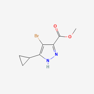 molecular formula C8H9BrN2O2 B1427885 methyl 4-bromo-3-cyclopropyl-1H-pyrazole-5-carboxylate CAS No. 1291275-80-3