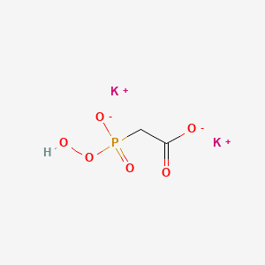 molecular formula C2H3K2O6P B14278852 Acetic acid, hydroxyphosphono-, dipotassium salt CAS No. 129836-12-0