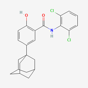 molecular formula C23H23Cl2NO2 B14278865 5-(1-adamantyl)-N-(2,6-dichlorophenyl)-2-hydroxybenzamide CAS No. 126164-65-6