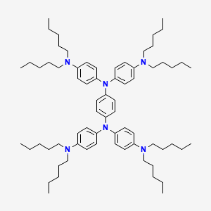 molecular formula C70H108N6 B14278870 N~1~,N~1'~-(1,4-Phenylene)bis{N~1~-[4-(dipentylamino)phenyl]-N~4~,N~4~-dipentylbenzene-1,4-diamine} CAS No. 154427-04-0