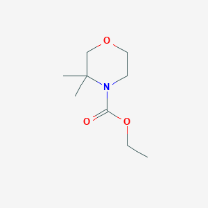 molecular formula C9H17NO3 B1427888 3,3-二甲基吗啉-4-甲酸乙酯 CAS No. 1216749-40-4