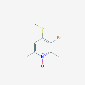 molecular formula C8H10BrNOS B14278901 3-Bromo-2,6-dimethyl-4-(methylsulfanyl)-1-oxo-1lambda~5~-pyridine CAS No. 125163-27-1