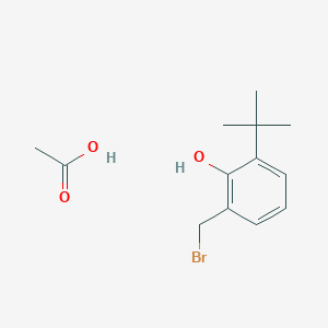 Acetic acid;2-(bromomethyl)-6-tert-butylphenol