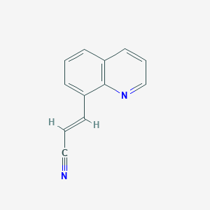 molecular formula C12H8N2 B1427892 3-(喹啉-8-基)丙-2-烯腈 CAS No. 1251493-43-2