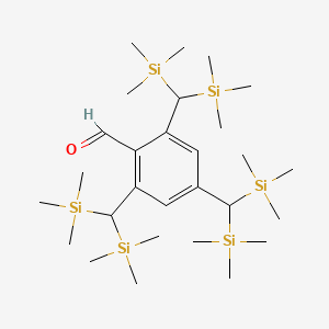 molecular formula C28H60OSi6 B14278926 2,4,6-Tris[bis(trimethylsilyl)methyl]benzaldehyde CAS No. 171620-65-8