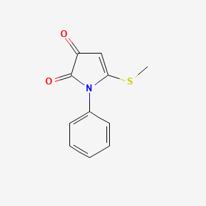 molecular formula C11H9NO2S B14278950 5-(Methylsulfanyl)-1-phenyl-1H-pyrrole-2,3-dione CAS No. 141075-39-0