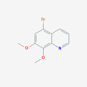 molecular formula C11H10BrNO2 B14278965 Quinoline, 5-bromo-7,8-dimethoxy- CAS No. 170959-57-6