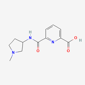 molecular formula C12H15N3O3 B1427900 6-[(1-甲基吡咯烷-3-基)氨基羰基]吡啶-2-羧酸 CAS No. 1291656-86-4