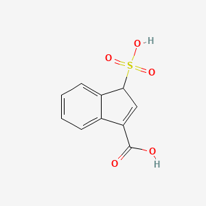 molecular formula C10H8O5S B14279015 1H-Indene-3-carboxylic acid, 1-sulfo- CAS No. 124709-21-3