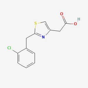 molecular formula C12H10ClNO2S B1427902 [2-(2-氯苄基)-1,3-噻唑-4-基]乙酸 CAS No. 1225504-35-7