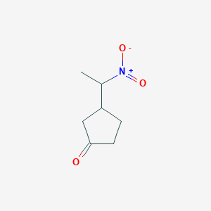 3-(1-Nitroethyl)cyclopentan-1-one