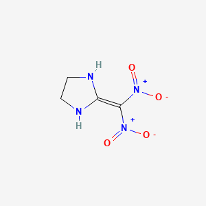 molecular formula C4H6N4O4 B14279052 2-(Dinitromethylidene)imidazolidine CAS No. 137143-82-9