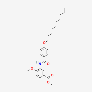 molecular formula C26H35NO5 B14279056 Methyl 3-[4-(decyloxy)benzamido]-4-methoxybenzoate CAS No. 141237-97-0