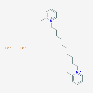 molecular formula C22H34Br2N2 B14279099 Pyridinium, 1,1'-(1,10-decanediyl)bis[2-methyl-, dibromide CAS No. 127635-66-9