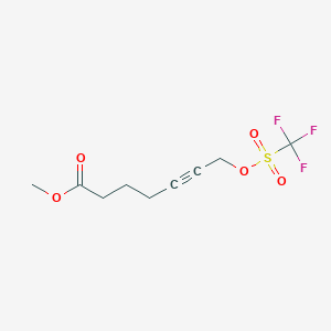 5-Heptynoic acid, 7-[[(trifluoromethyl)sulfonyl]oxy]-, methyl ester