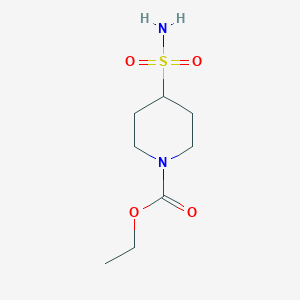 molecular formula C8H16N2O4S B1427912 4-磺酰基哌啶-1-羧酸乙酯 CAS No. 1249785-27-0