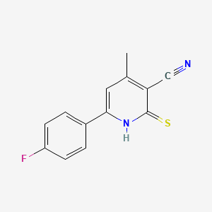 molecular formula C13H9FN2S B14279126 6-(4-Fluorophenyl)-4-methyl-2-sulfanylidene-1,2-dihydropyridine-3-carbonitrile CAS No. 132360-05-5