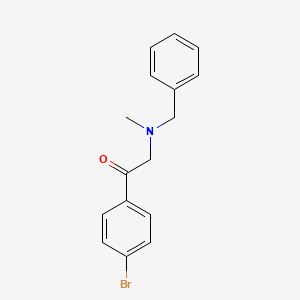 molecular formula C16H16BrNO B14279127 Ethanone, 1-(4-bromophenyl)-2-[methyl(phenylmethyl)amino]- CAS No. 131326-98-2