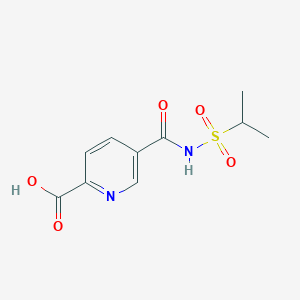 molecular formula C10H12N2O5S B14279130 5-[(Propane-2-sulfonyl)carbamoyl]pyridine-2-carboxylic acid CAS No. 138834-74-9