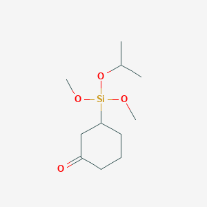 molecular formula C11H22O4Si B14279141 3-{Dimethoxy[(propan-2-yl)oxy]silyl}cyclohexan-1-one CAS No. 159412-68-7