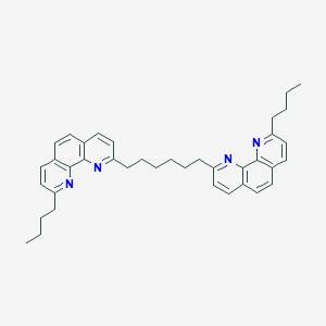 molecular formula C38H42N4 B14279143 2,2'-(Hexane-1,6-diyl)bis(9-butyl-1,10-phenanthroline) CAS No. 155400-76-3