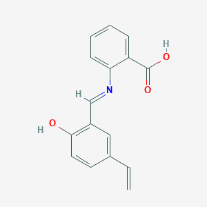 molecular formula C16H13NO3 B14279147 2-{[(3-Ethenyl-6-oxocyclohexa-2,4-dien-1-ylidene)methyl]amino}benzoic acid CAS No. 128645-71-6