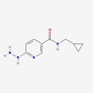 molecular formula C10H14N4O B1427915 N-(环丙基甲基)-6-肼基吡啶-3-甲酰胺 CAS No. 1250354-72-3