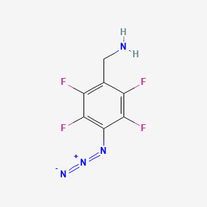 molecular formula C7H4F4N4 B14279173 Benzenemethanamine, 4-azido-2,3,5,6-tetrafluoro- CAS No. 126695-61-2