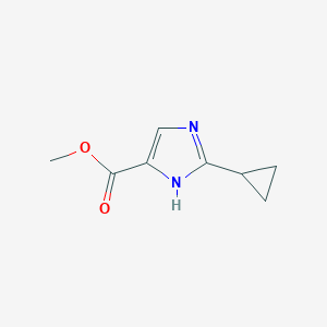 molecular formula C8H10N2O2 B1427922 2-环丙基-1H-咪唑-4-甲酸甲酯 CAS No. 1250136-57-2